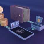 A digital wallet with a secure padlock, representing safe cryptocurrency storage and protection against cyber threats.