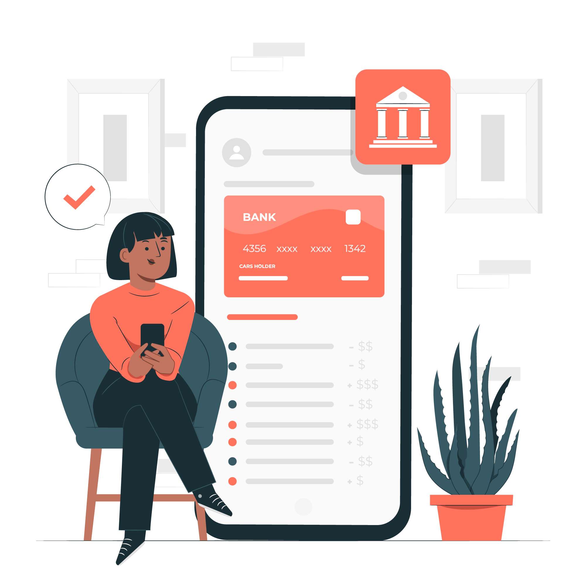Illustration of robust online banking safety measures for digital banking