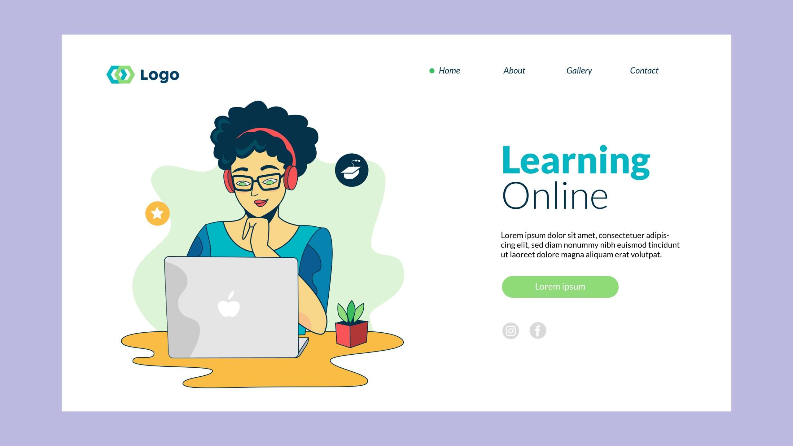 Comparative image illustrating the differences between online learning and traditional classroom education