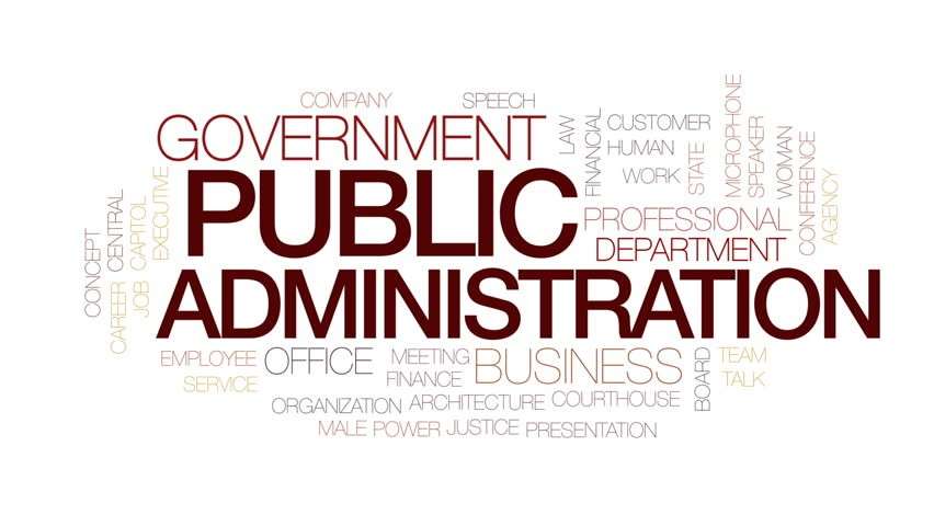 A diverse group of public administration professionals collaborating on a project