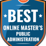 A group of professionals discussing public administration, representing the career advancement opportunities of an online MPA.