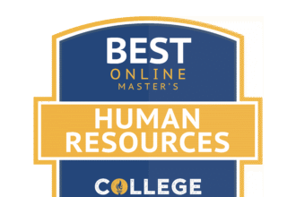 A student studies for their accredited online master's in human resources, considering top universities for HR management.