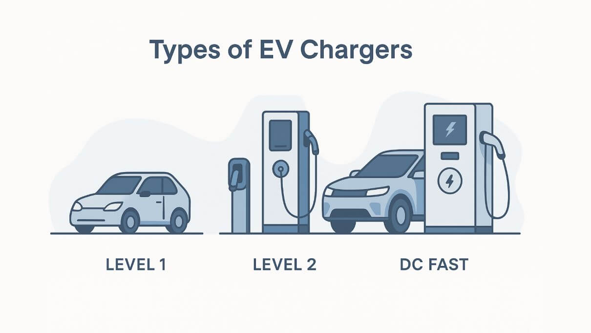 Types of EV Chargers (Level 1, 2 & DC Fast)